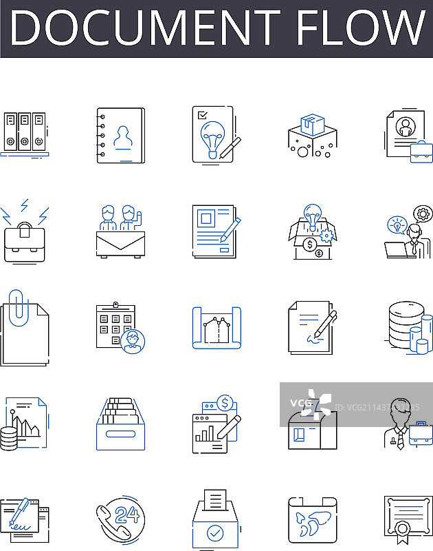 文档流程线图标合集图片素材