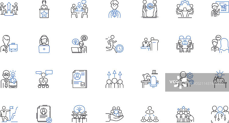 行动计划线性图标合集图片素材