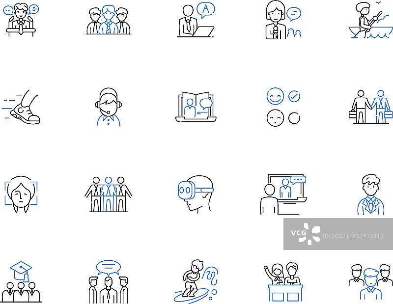 青少年流水线图标合集图片素材