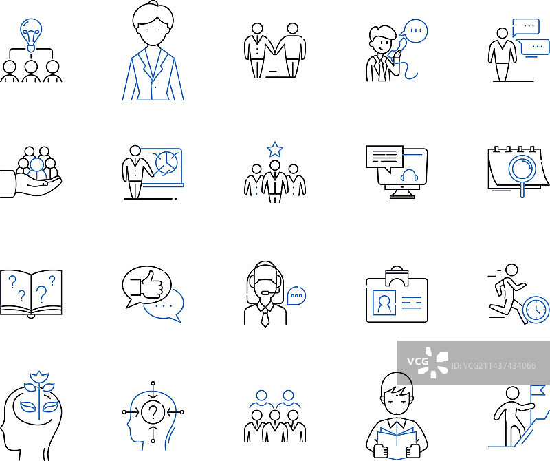 创新技能线性图标合集图片素材