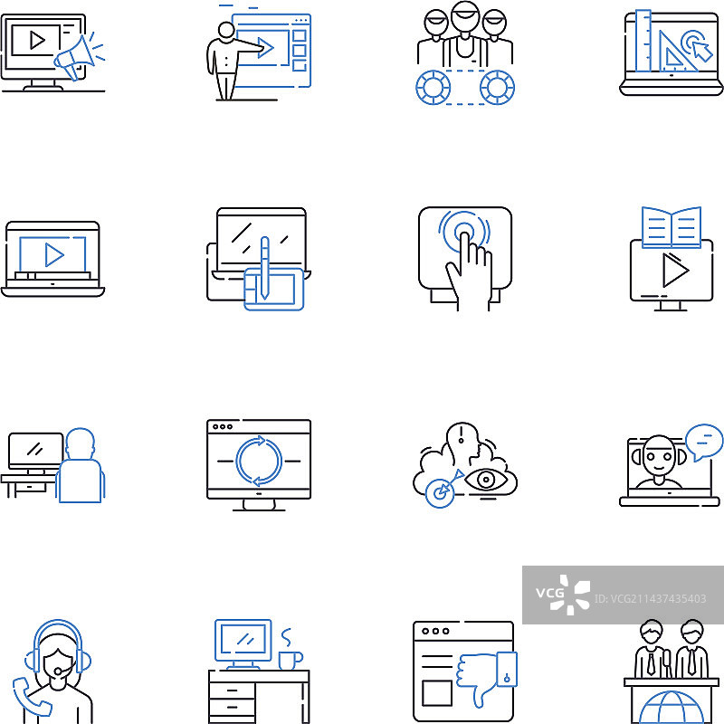 电影生产线图标合集图片素材