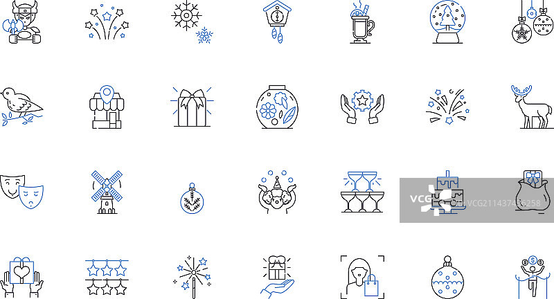 欣喜的爱心线条图标系列图片素材