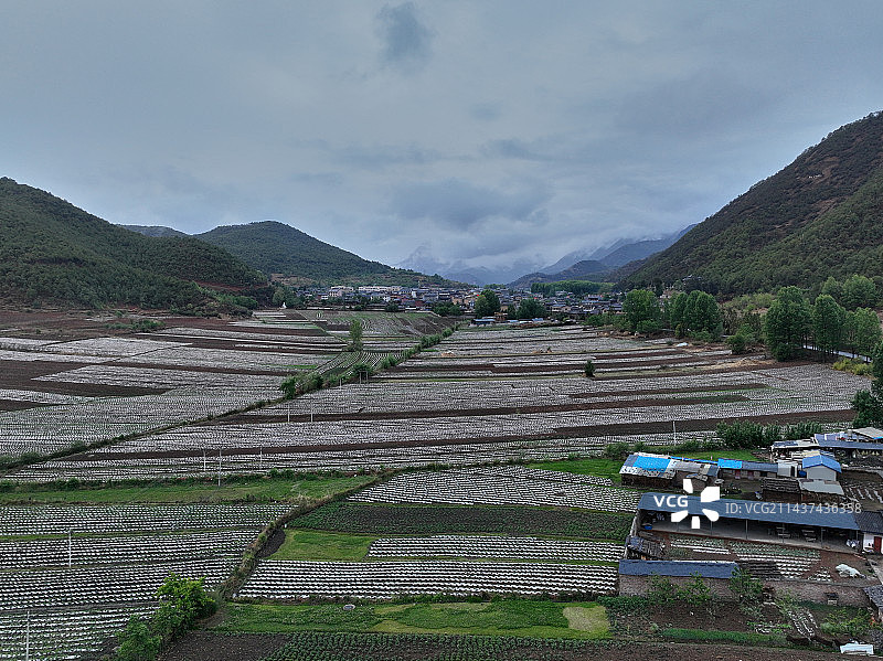 航拍四川省凉山彝族自治州盐源县风光图片素材