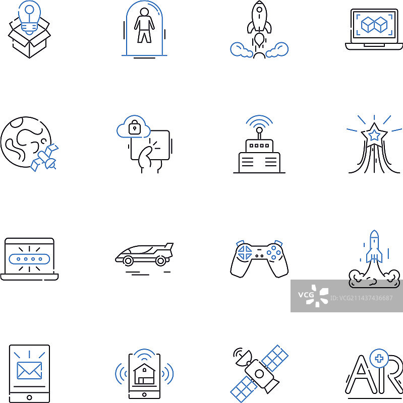 VR线性图标沉浸式体验合集图片素材