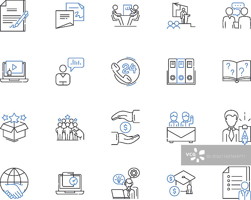 理性消费线性图标合集图片素材