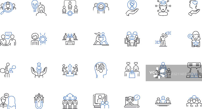 创新顾问线性图标合集图片素材