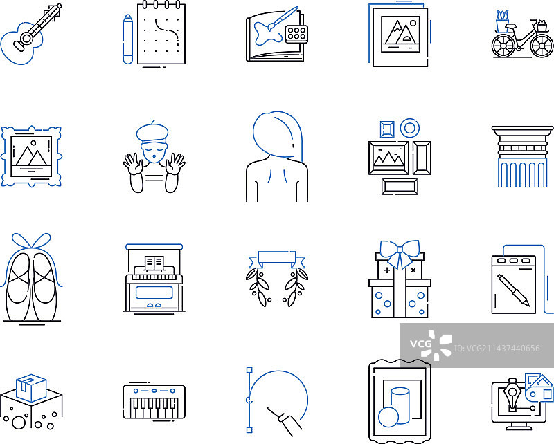 实验性风险投资线性图标系列图片素材