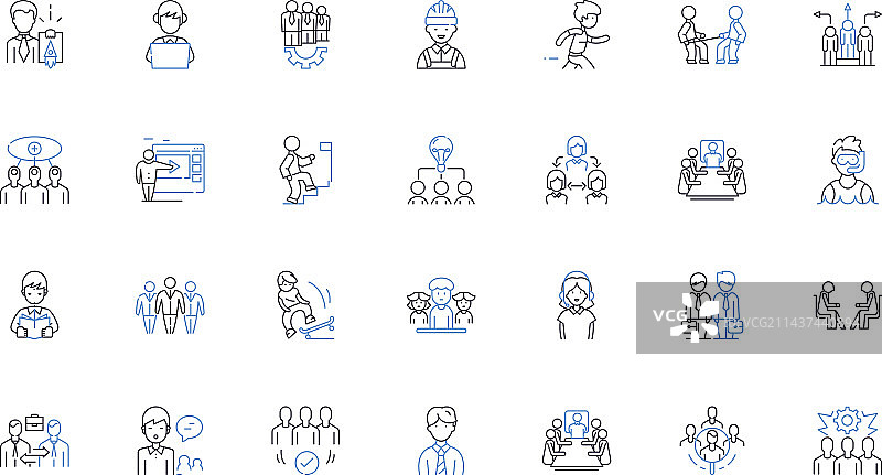 自由的灵魂线条图标合集图片素材