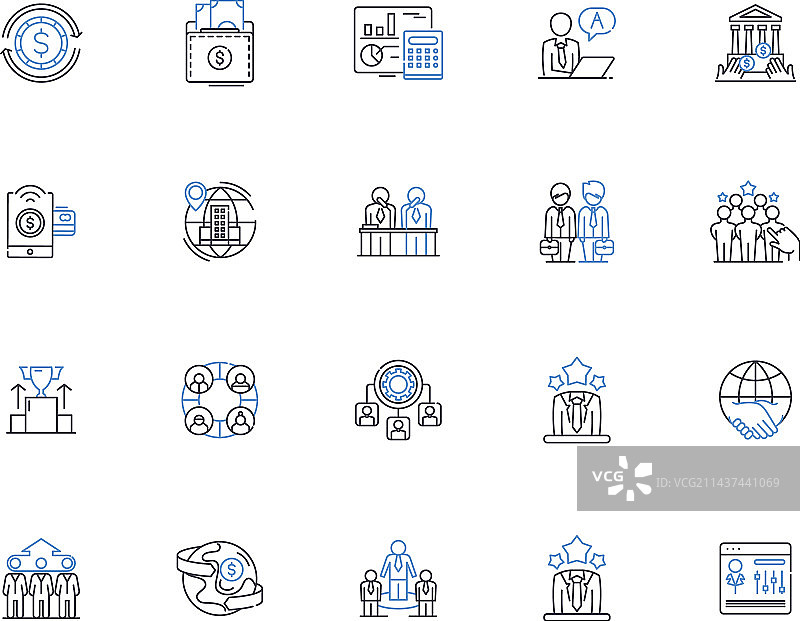 私有化线性图标集图片素材