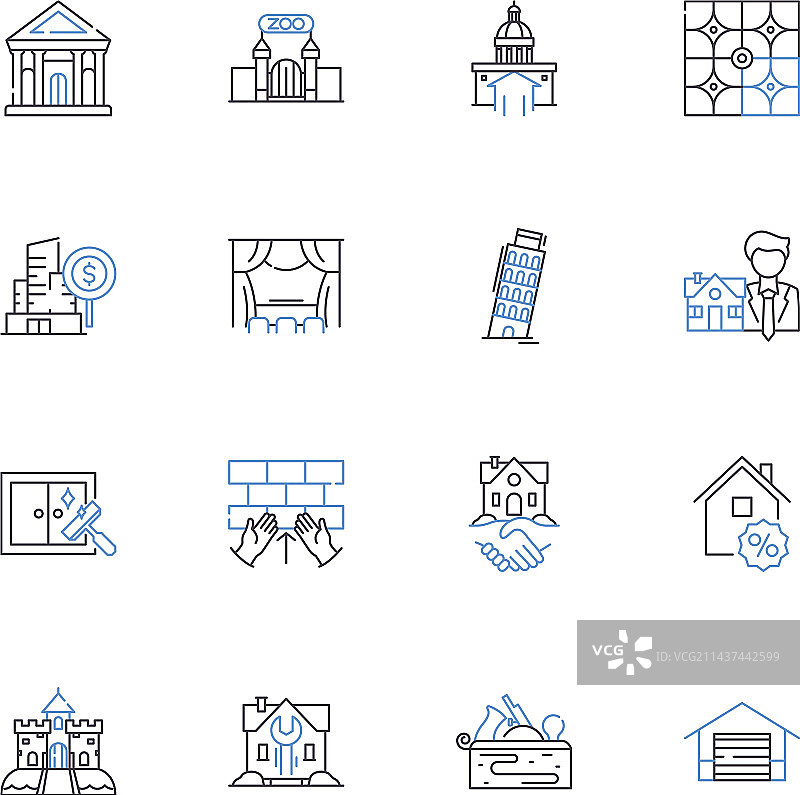 舒适时尚的平底鞋系列线条图标图片素材