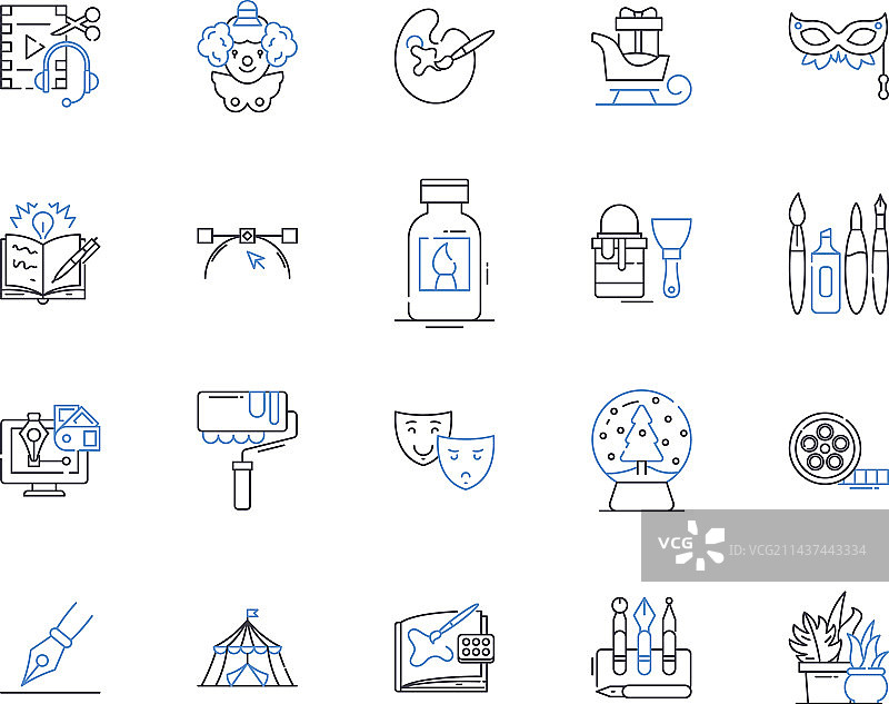 堆肥园艺技巧线性图标图片素材
