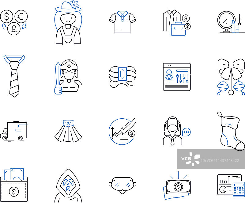 时尚车间线性图标设计图片素材