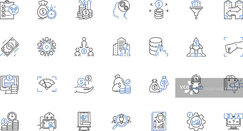 基于网络的市场系列线性图标E图片素材