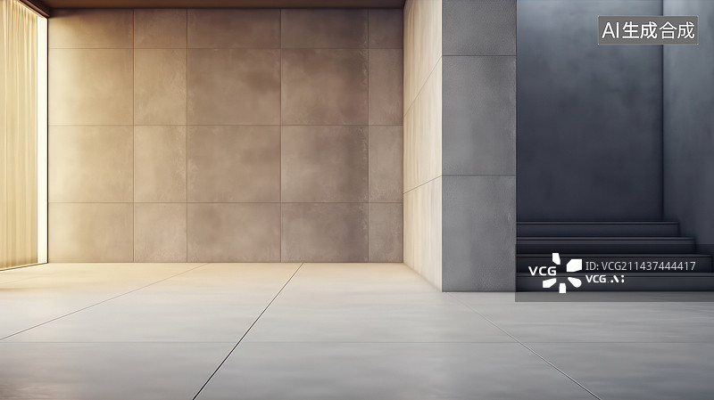 【AI数字艺术】建筑内部的墙面和楼梯图片素材