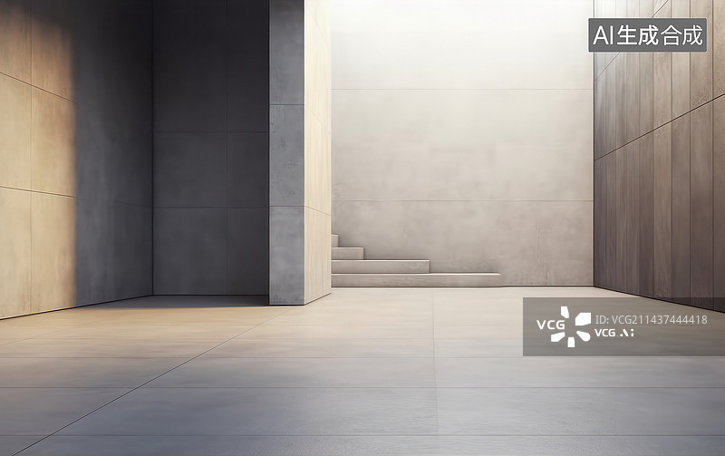 【AI数字艺术】建筑内部的墙面和楼梯图片素材