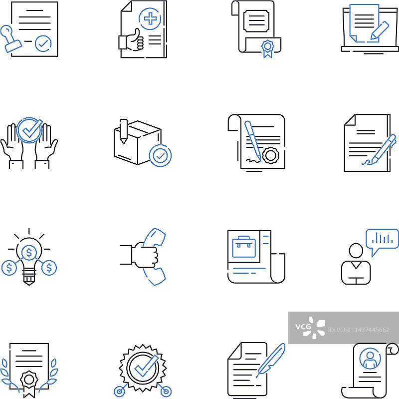 专有信息线性图标合集图片素材