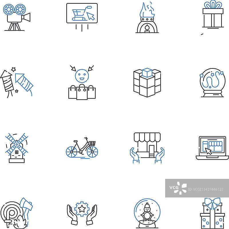 定制的企业家线性图标合集图片素材