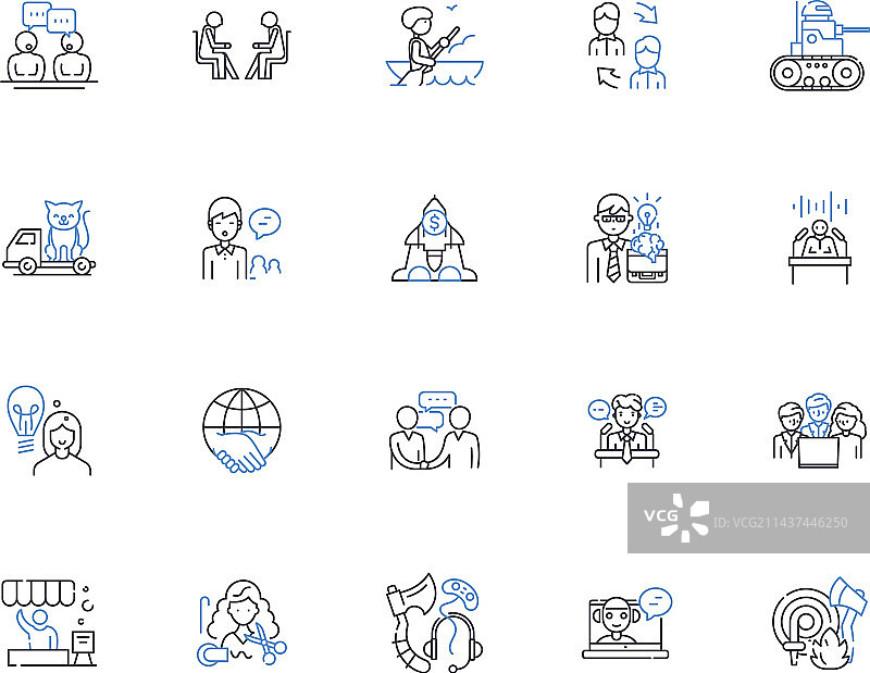 登山线路图标合集图片素材