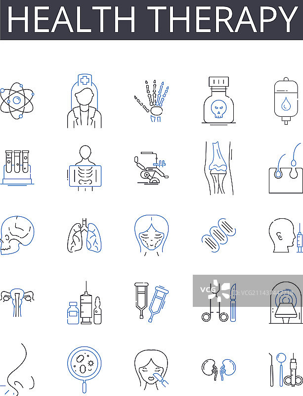 健康疗法线性图标图片素材