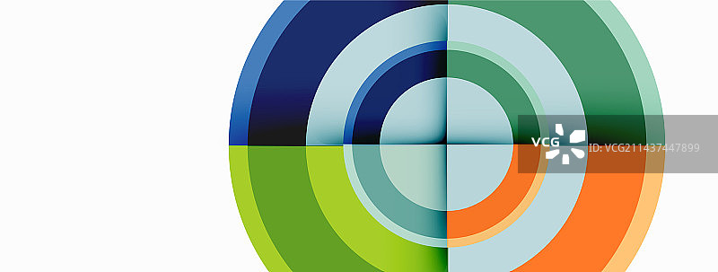 圆形新潮的最小几何抽象图片素材