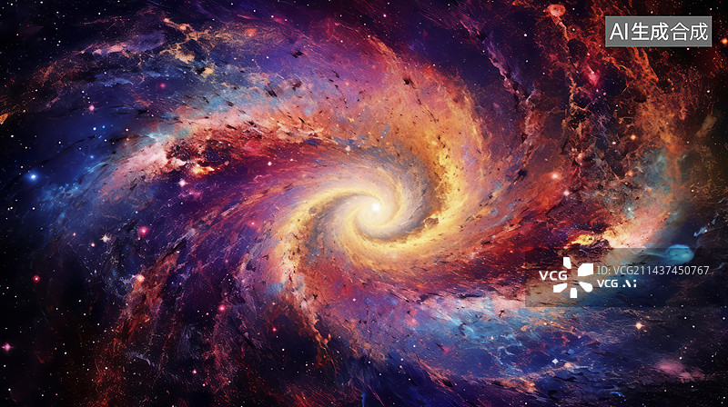 【AI数字艺术】色彩斑斓的宇宙空间星云星系图片素材