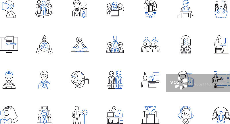 客人满意度线性图标合集图片素材