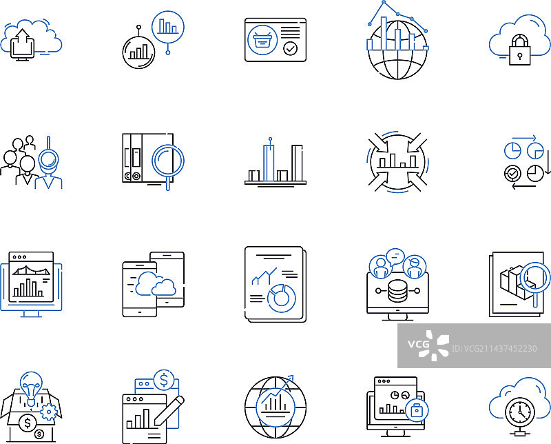 在线市场线性图标合集E图片素材