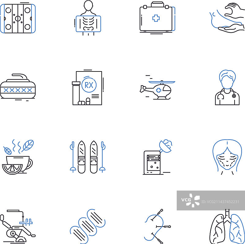 弹性线条图标合集图片素材