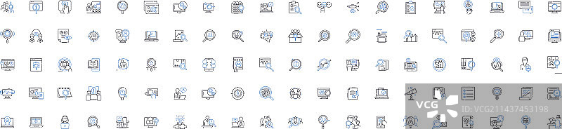 狩猎线性图标合集图片素材