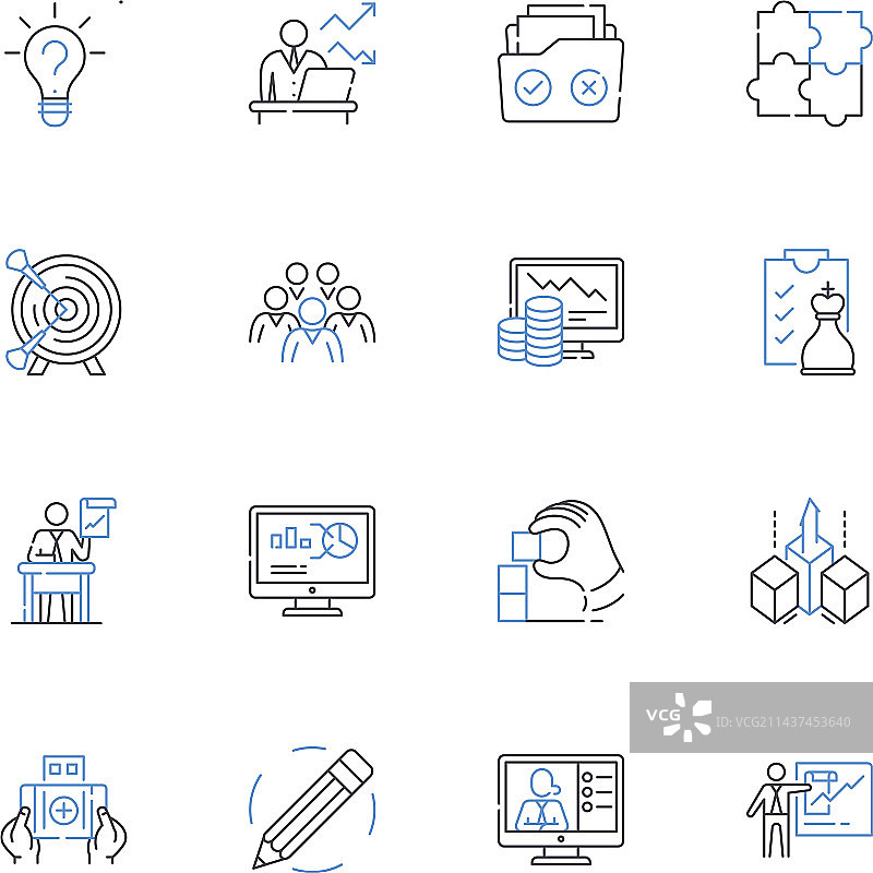 创意设计线性图标合集图片素材