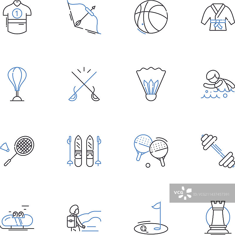 耐力线条图标合集图片素材