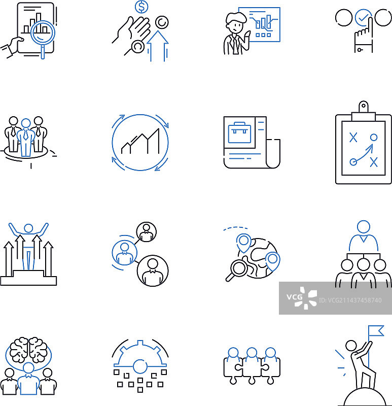 定位改进线性图标合集图片素材