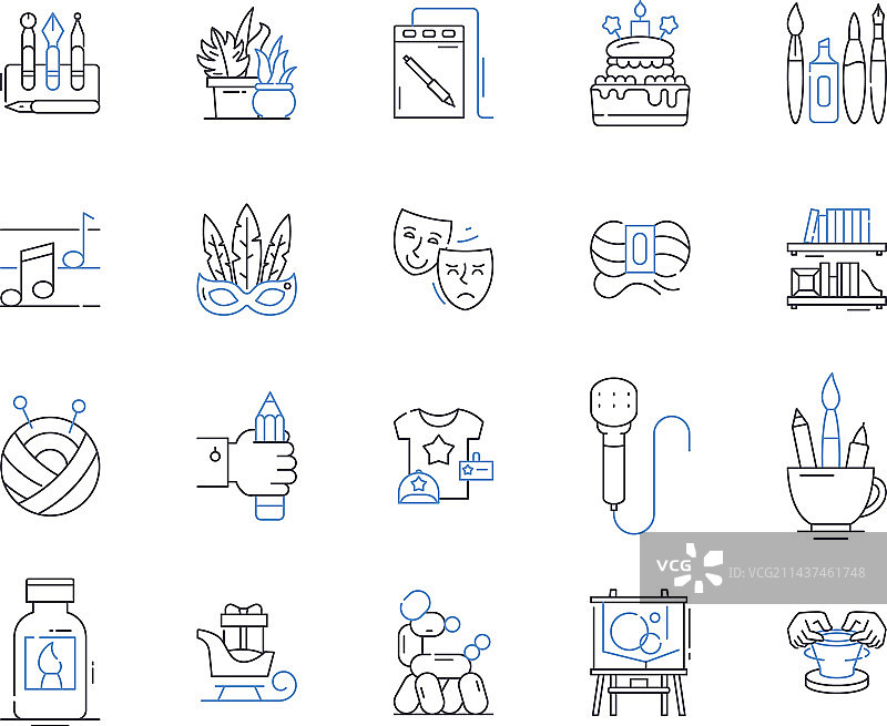 创意解决方案线性图标合集图片素材