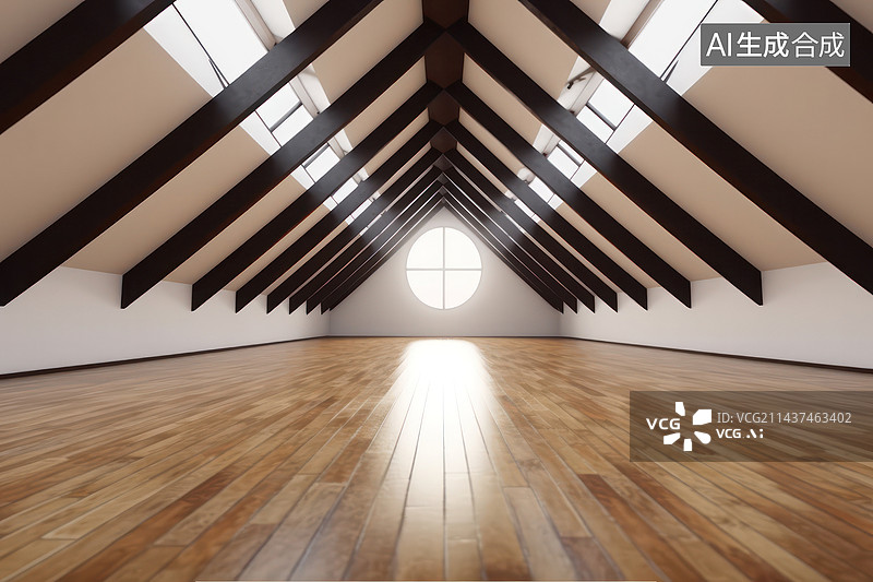【AI数字艺术】建筑内部空间和地板图片素材