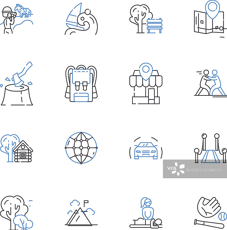 旅游线路地标图标系列图片素材