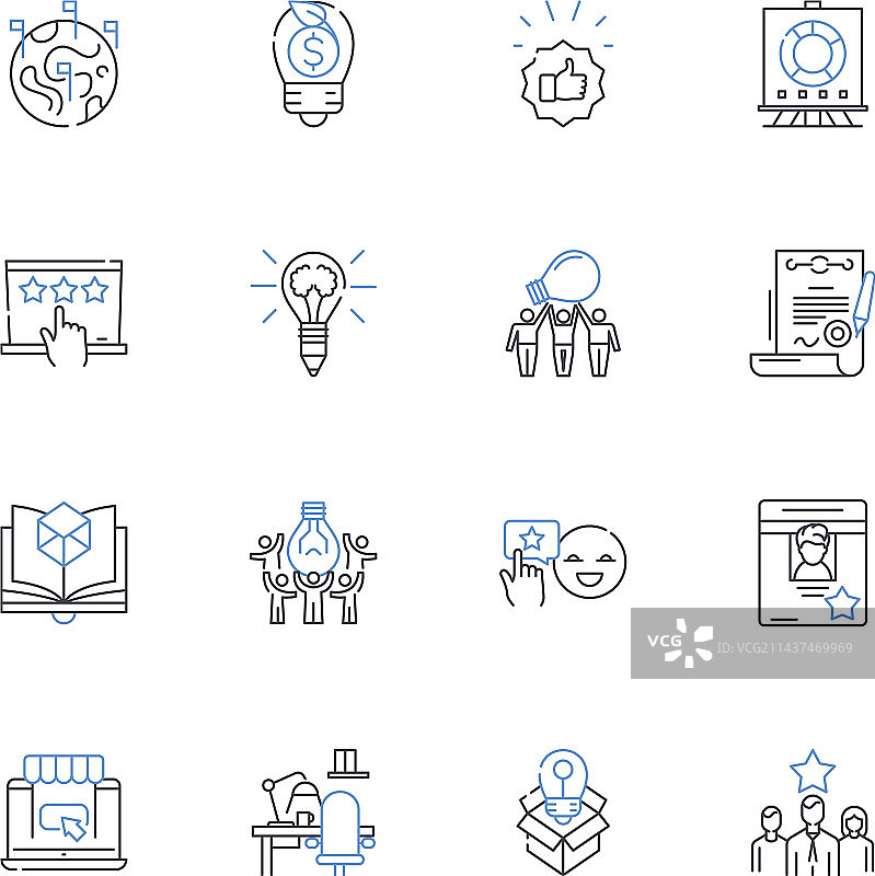 推广宣传线性图标图片素材