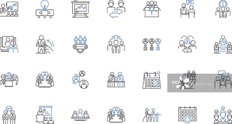 拥护者系列线性图标图片素材