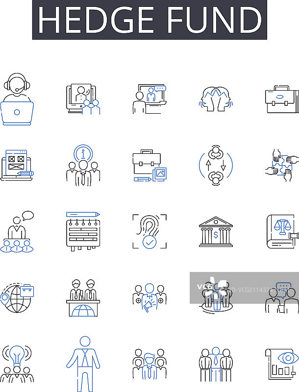 对冲基金线条图标图片素材