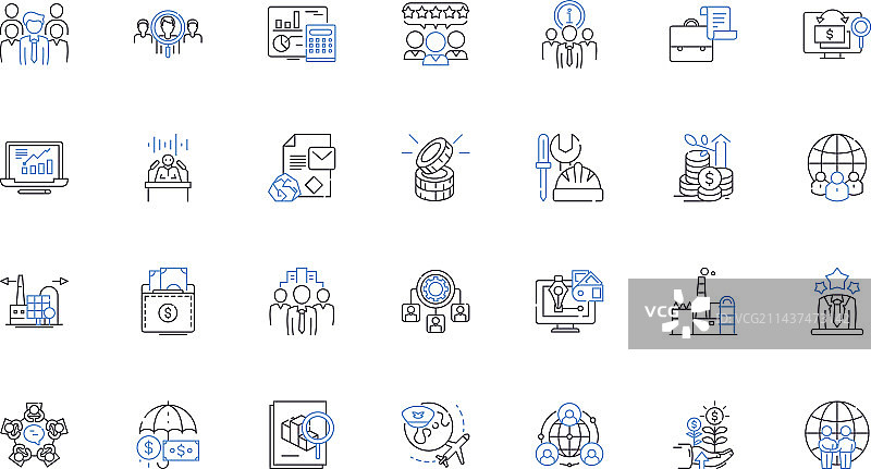 人工智能线性图标合集图片素材