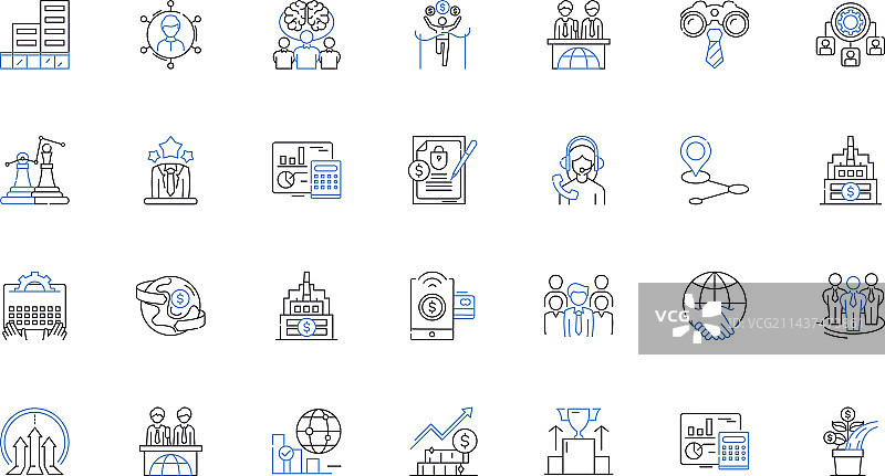 集成线条图标集合融合混合图片素材