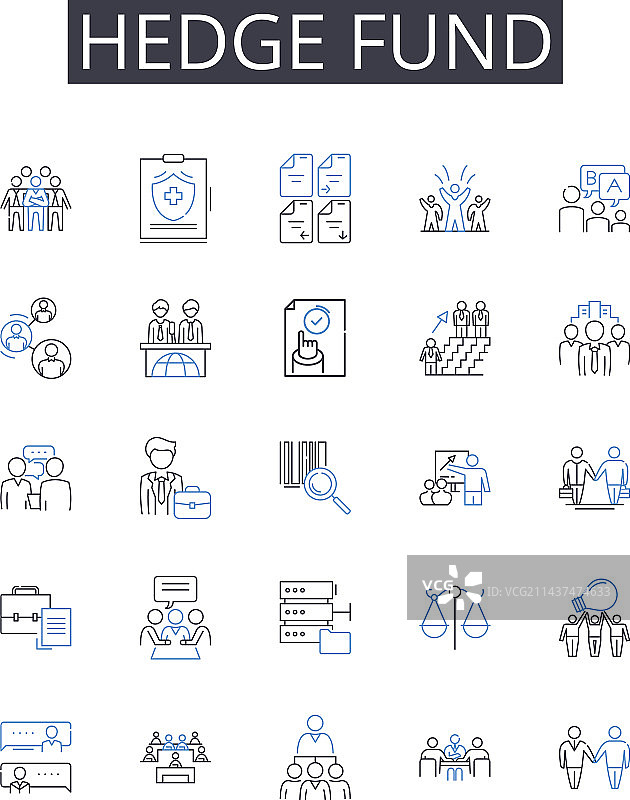 对冲基金线条图标图片素材