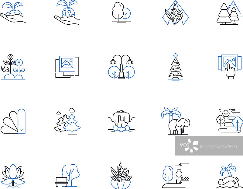 密集线图标集合图片素材