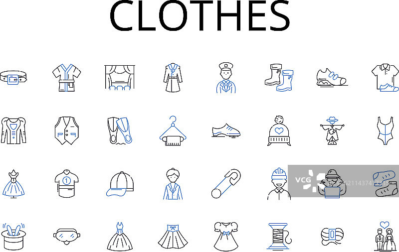 服装系列图标图片素材