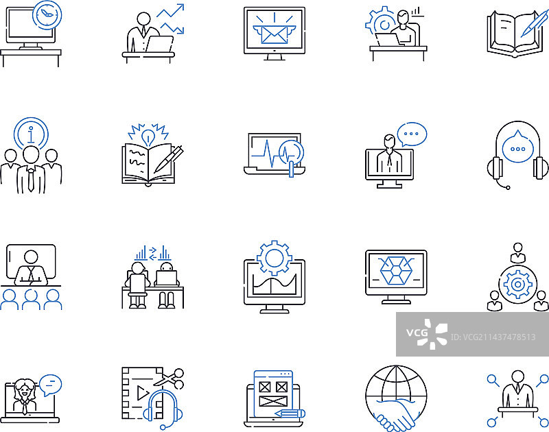 设计美学线性图标合集图片素材