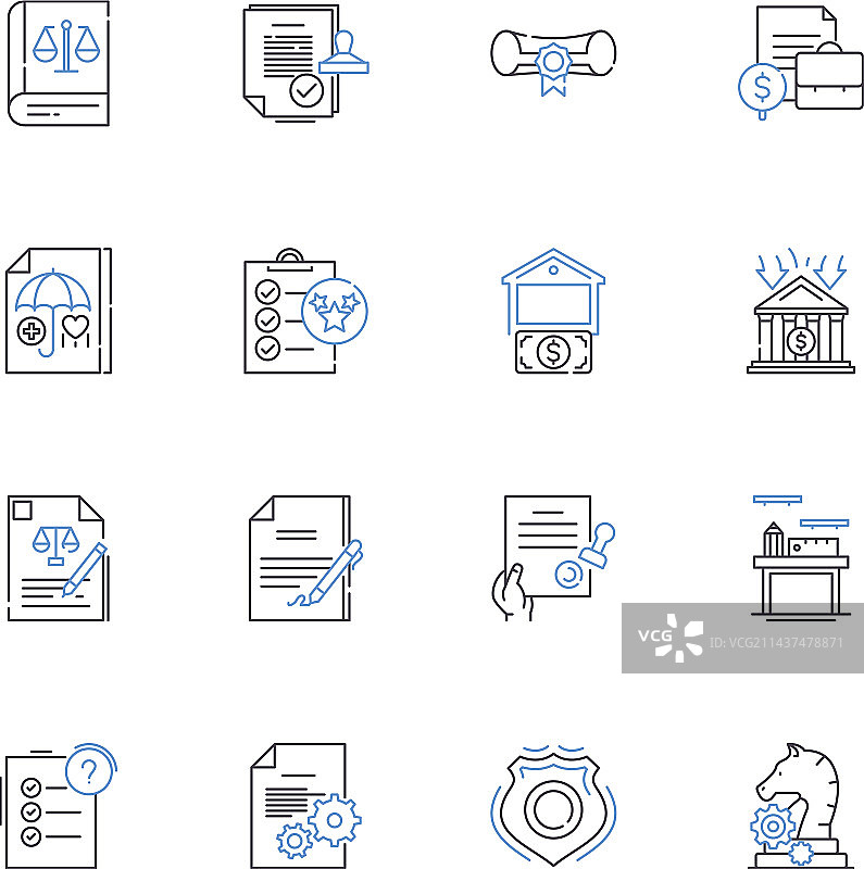 战略单元线性图标规划系列图片素材