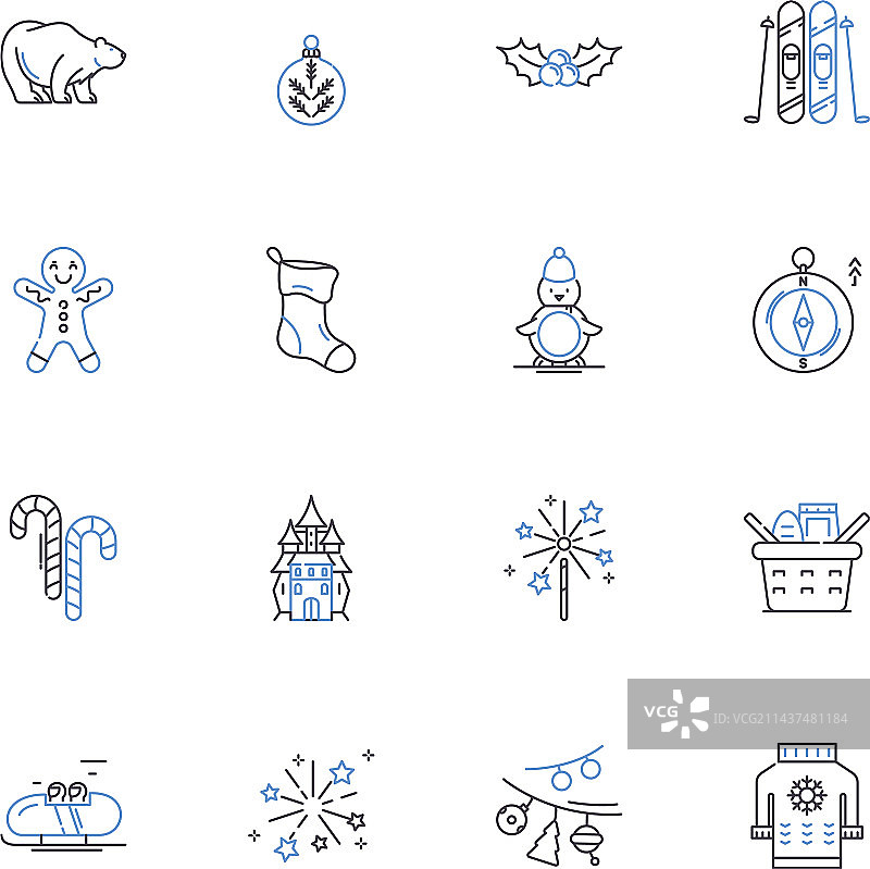 清脆的线条图标集合图片素材