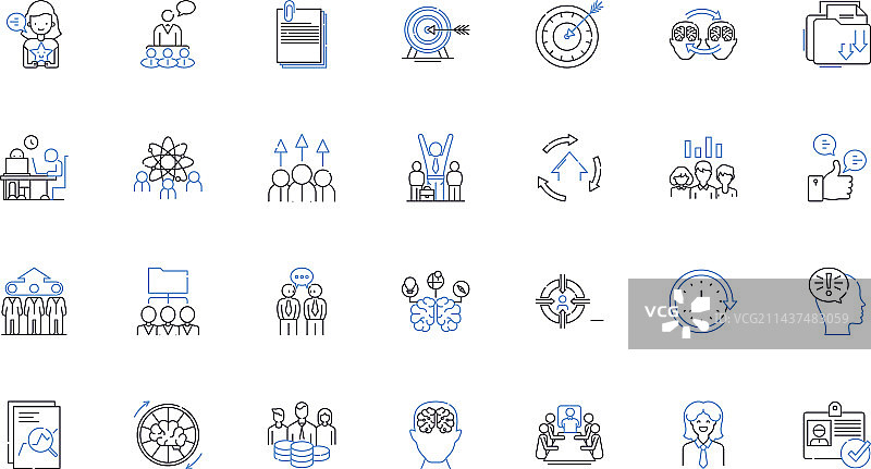 组织成员线性图标合集图片素材