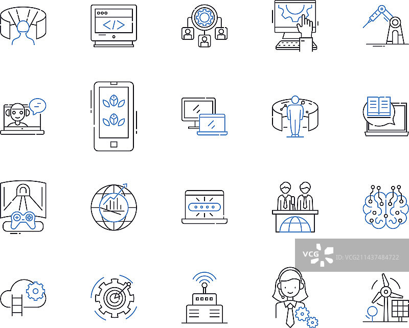云商务线性图标合集图片素材