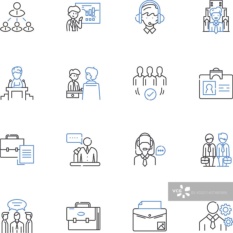 时间优化线性图标合集图片素材