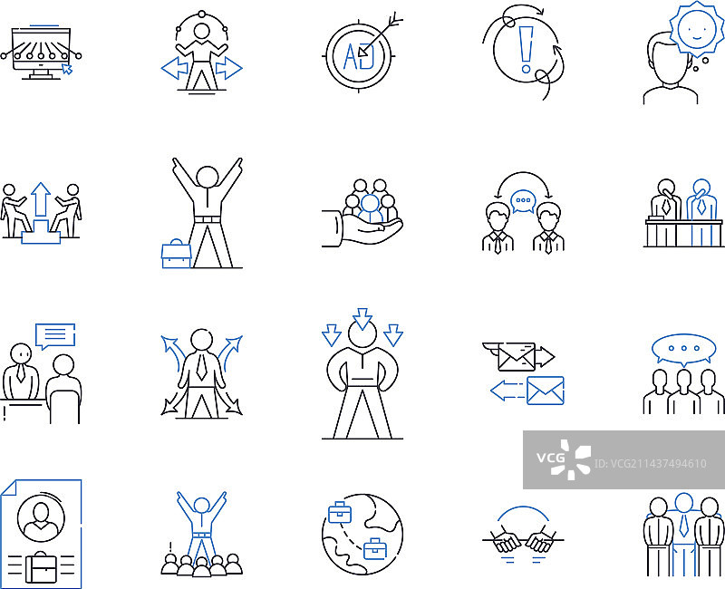 柔韧性线条图标合集图片素材